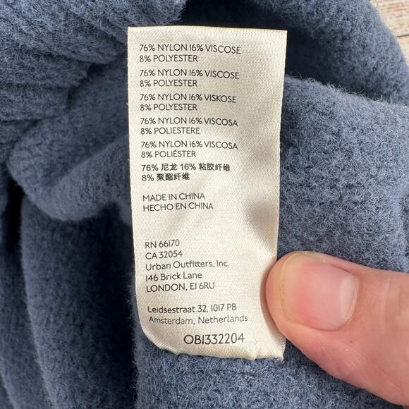 Free People High Low Boxy Oversized Sweater Womens Small Blue Rough Seam - Picture 10 of 12